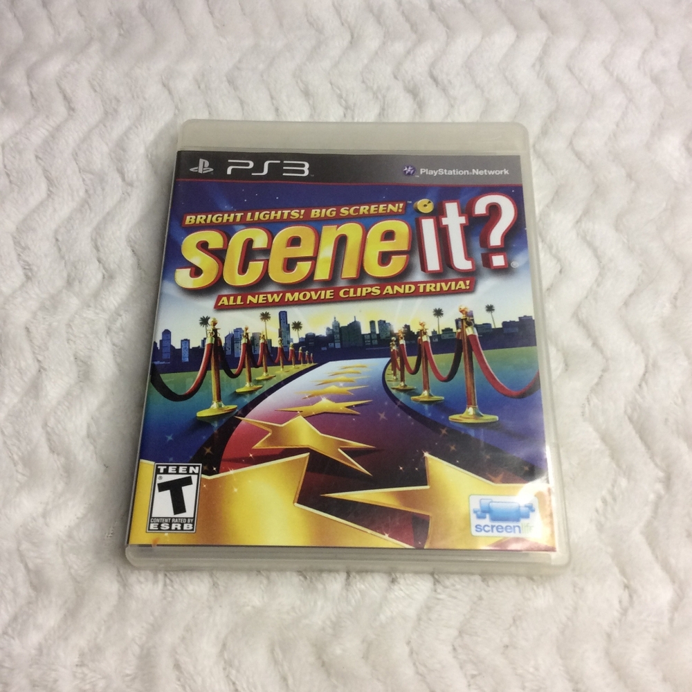 Scene It? Bright Light Big Screen Video Game Sony PS3 Clean Disc Tested w/Manual